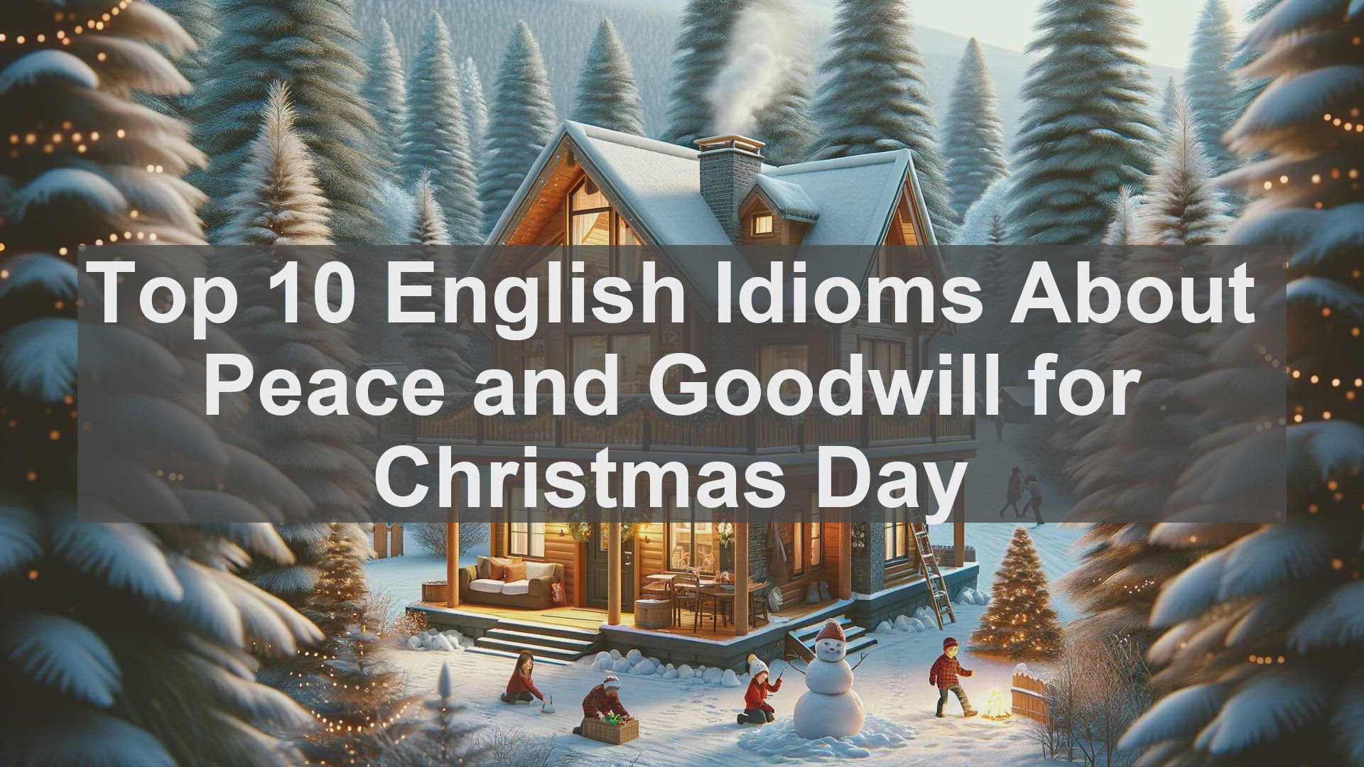 'Video thumbnail for Top 10 English Idioms About Peace and Goodwill for Christmas Day'