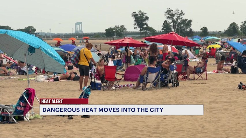 Video thumbnail for Dangerous heat and rip current warnings issued as temps climb in New York City