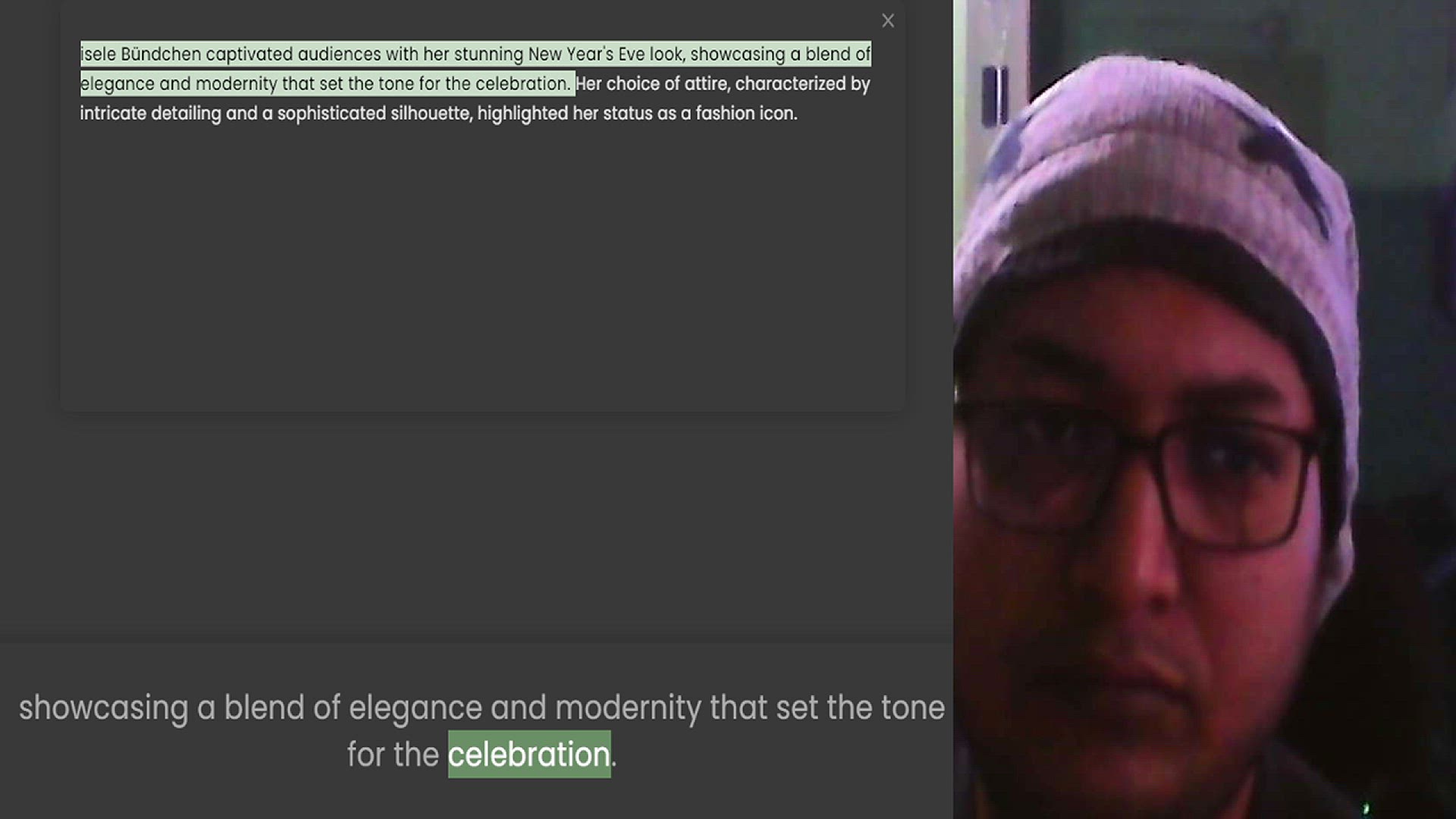 Video thumbnail for isele Bündchen captivated audiences with her stunning New Year's Eve look, showcasing a blend of elegance and modernity that set the tone for the celebration. Her choice of attire, characterized by intricate detailing and a sophisticated