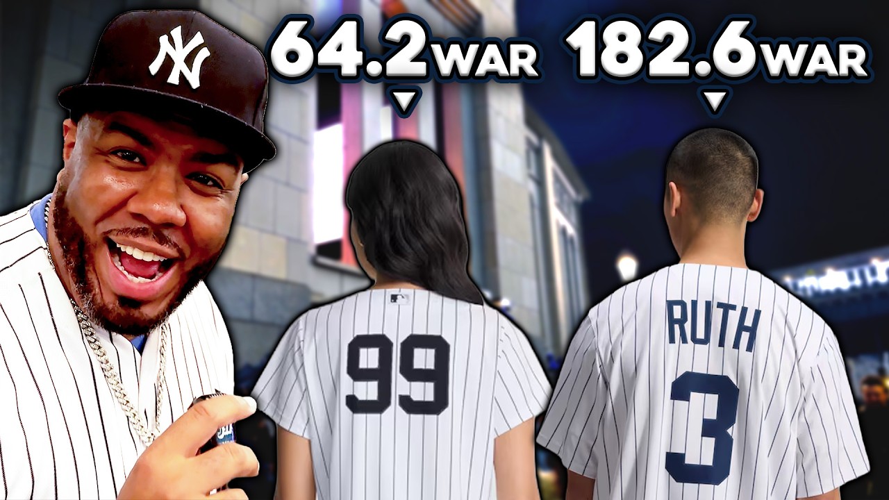 Video thumbnail for Making a team with the most WAR out of Yankees All-Time Players! (Joez vs Yankee Stadium)