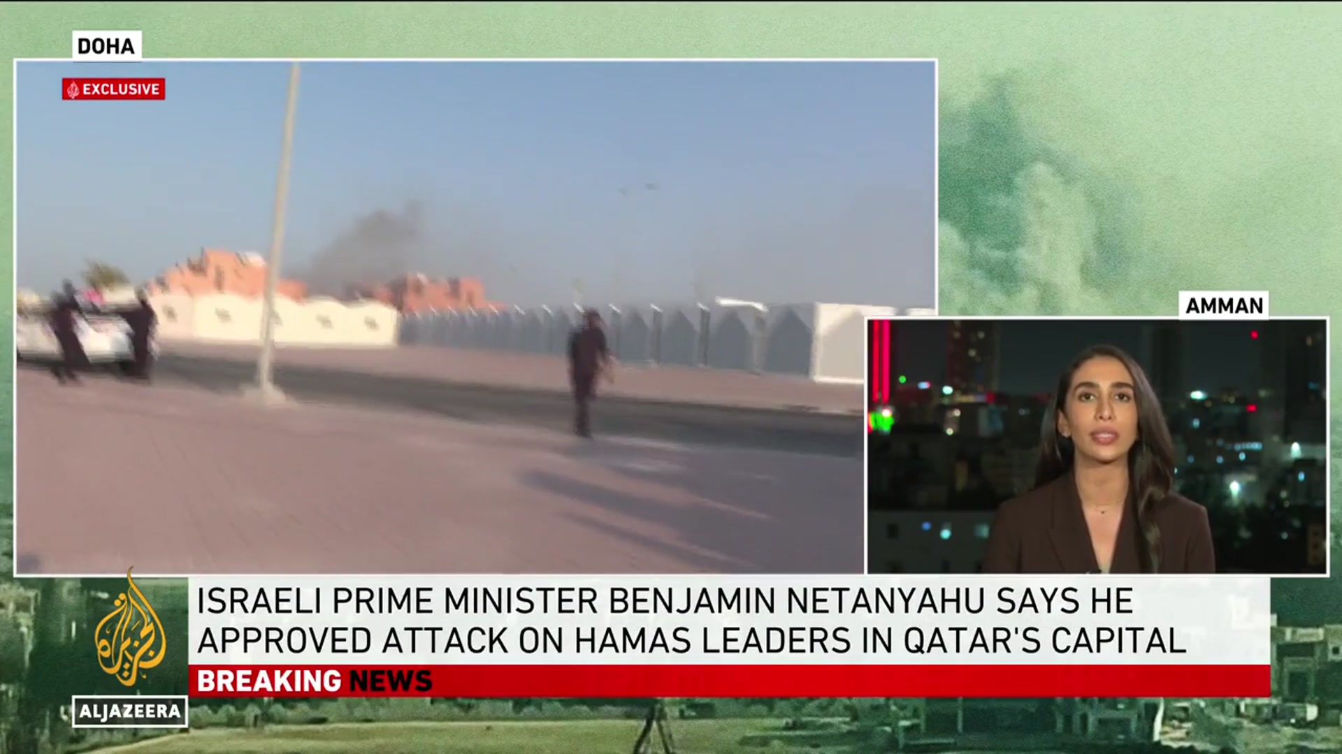 'Video thumbnail for Israel targets Hamas leaders in Doha, PM says Israel responsible'