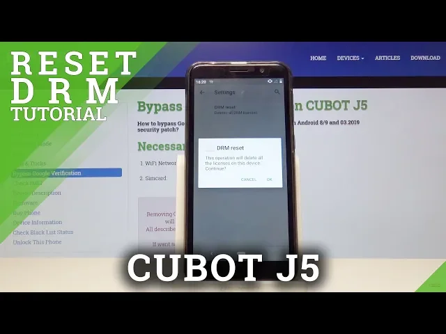 Video thumbnail for How to Reset DRM in CUBOT J5 - Erase Licenses