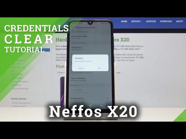 Video thumbnail for How to Clear Credentials in TP-LINK Neffos X20 - Delete Licenses