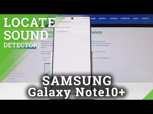 Video thumbnail for How to Locate Sound Detectors in SAMSUNG Galaxy Note10+