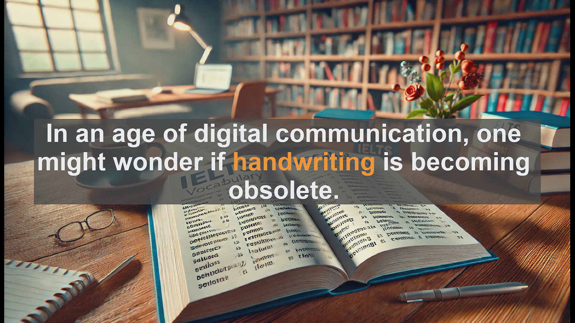 'Video thumbnail for 5000 Must Know IELTS 8.0 Vocabulary - Handwriting: A Key Skill for IELTS Success'