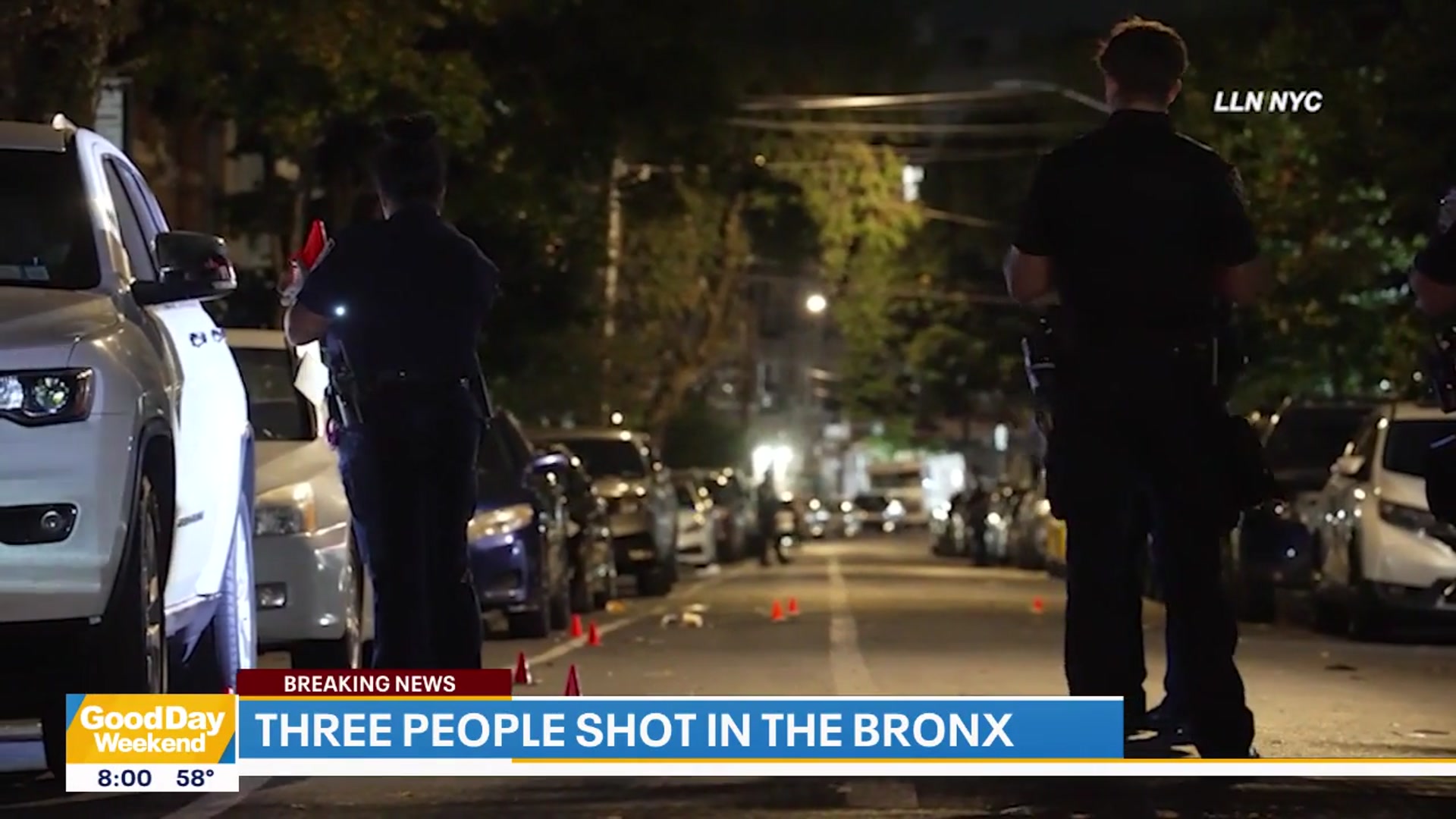 'Video thumbnail for 3 injured in Bronx shooting, suspects flee on moped'