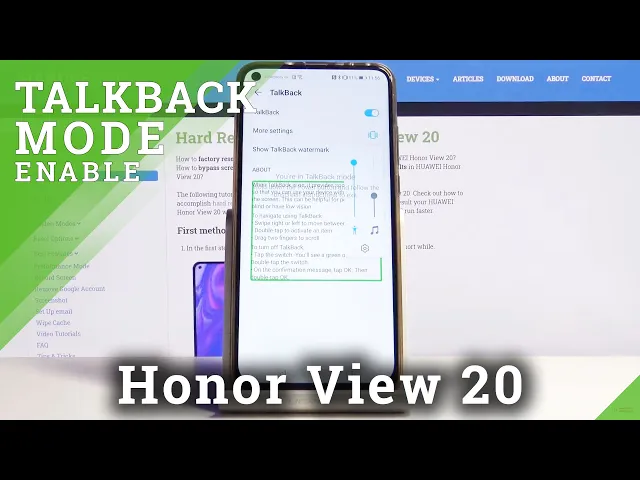 Video thumbnail for How to Enable TalkBack on Honor View 20 – Screen Reader