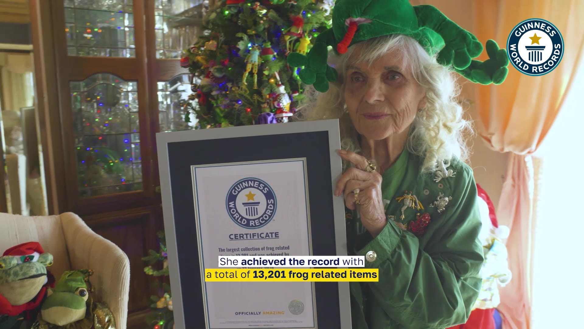 Video thumbnail for Largest collection of frog related items - 13,021 items held by Susan Burgos