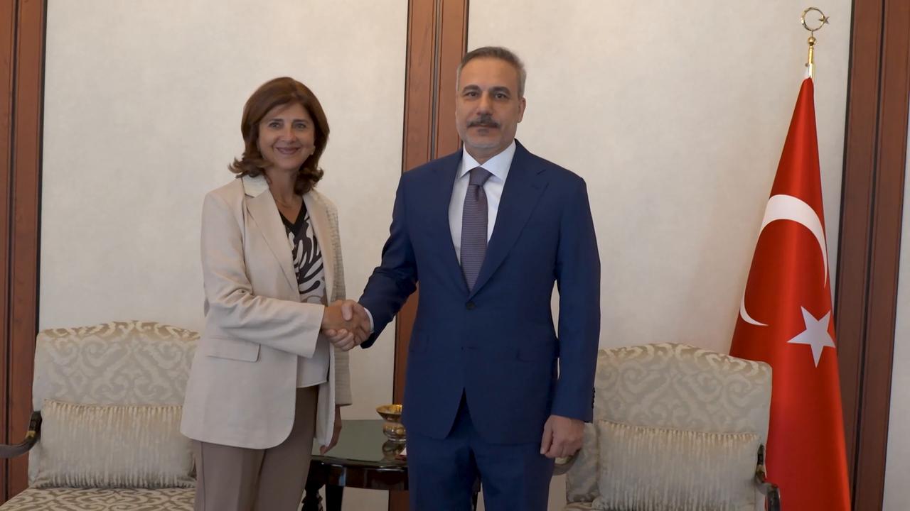 Video thumbnail for Türkiye: Turkish FM Fidan receives UN envoy on Cyprus in Ankara.