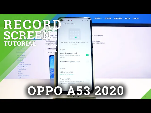 Video thumbnail for How to Record Screen in OPPO A53 2020 – Find Screen Recording Options