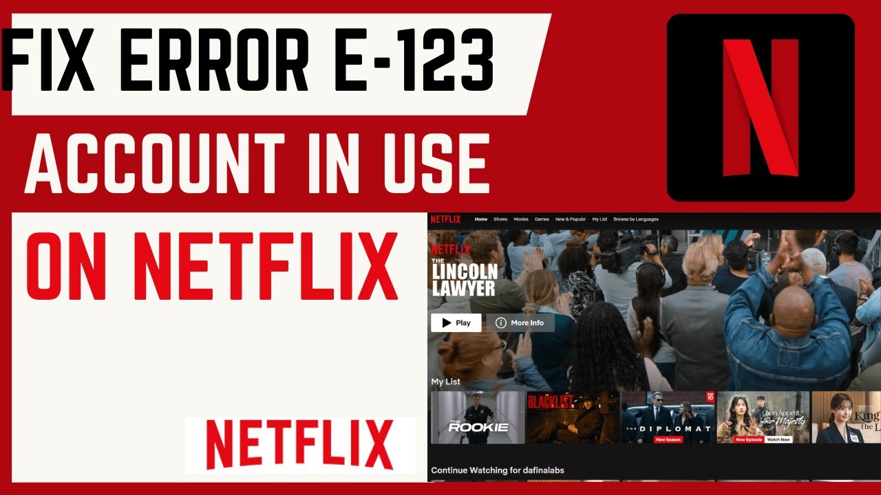 Video thumbnail for How To Troubleshoot Account Is Already In Use On Netflix