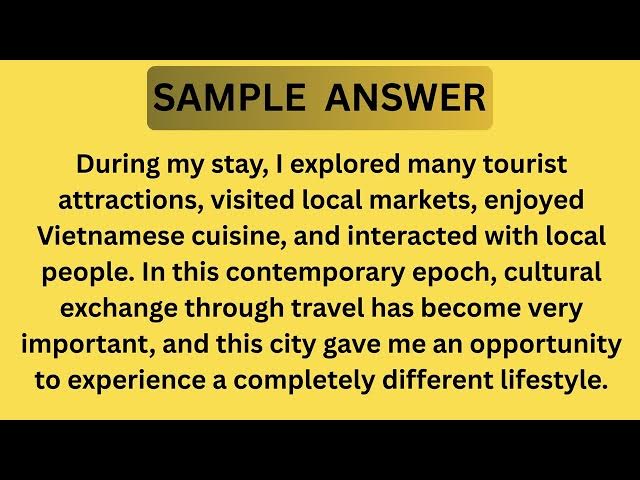 Video thumbnail for Describe a City You Enjoyed Visiting | IELTS Speaking Cue Card 2026 | Band 7+ Sample Answer