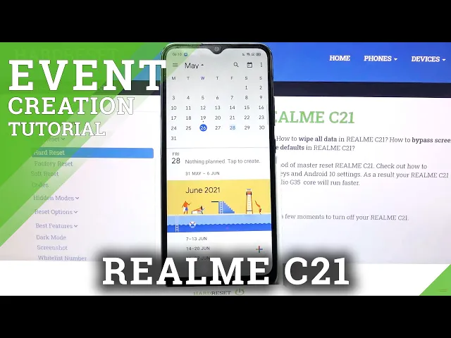 Video thumbnail for Add Reminder – REALME C21and Creating Event to Calendar