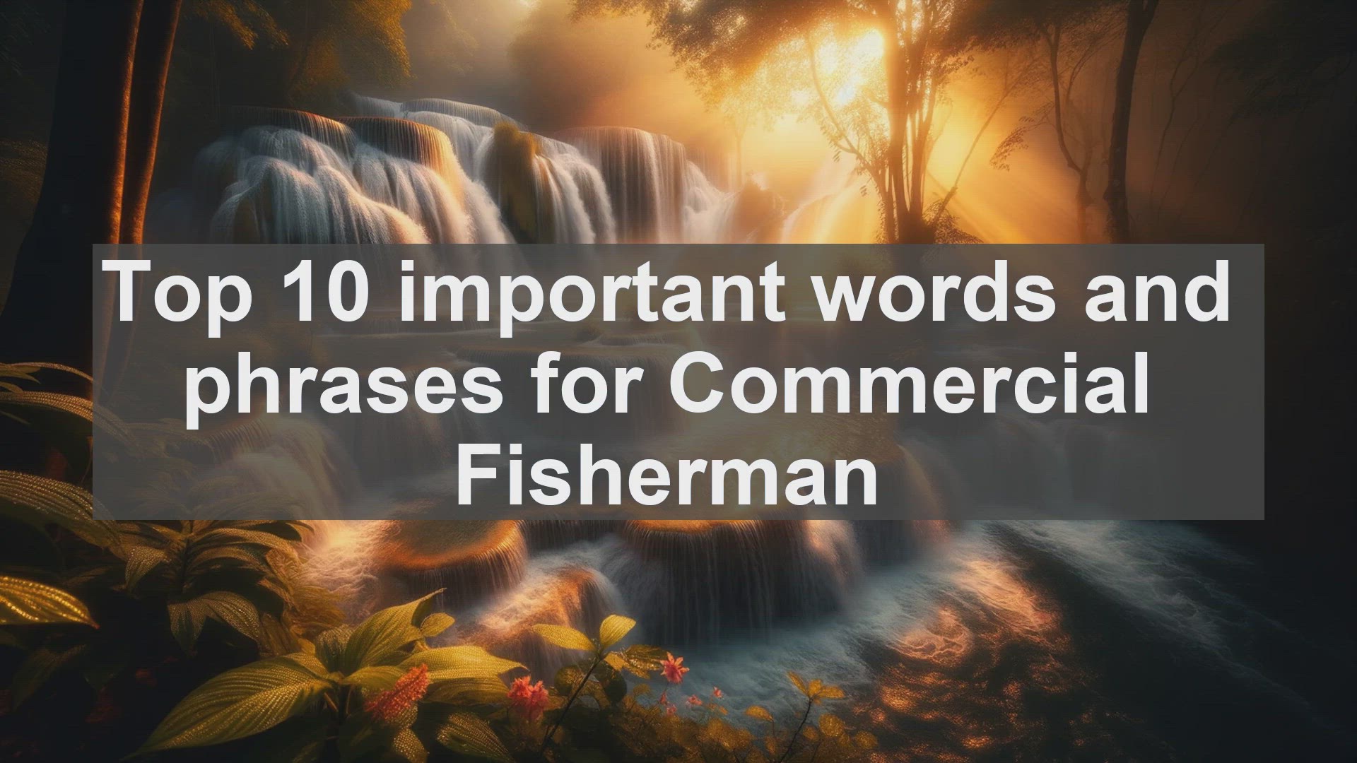 'Video thumbnail for Top 10 important words and phrases for Commercial Fisherman'