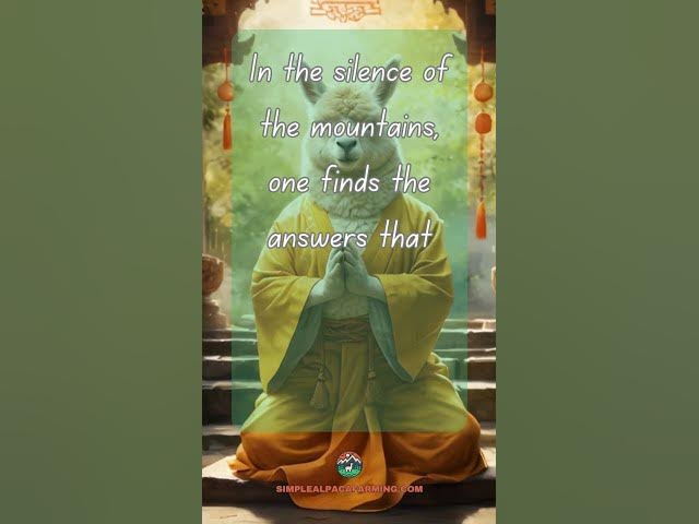 Video thumbnail for The Silence #alpaca #alpacawisdom #meditation #llama #quotestoliveby  #inspirationalquote