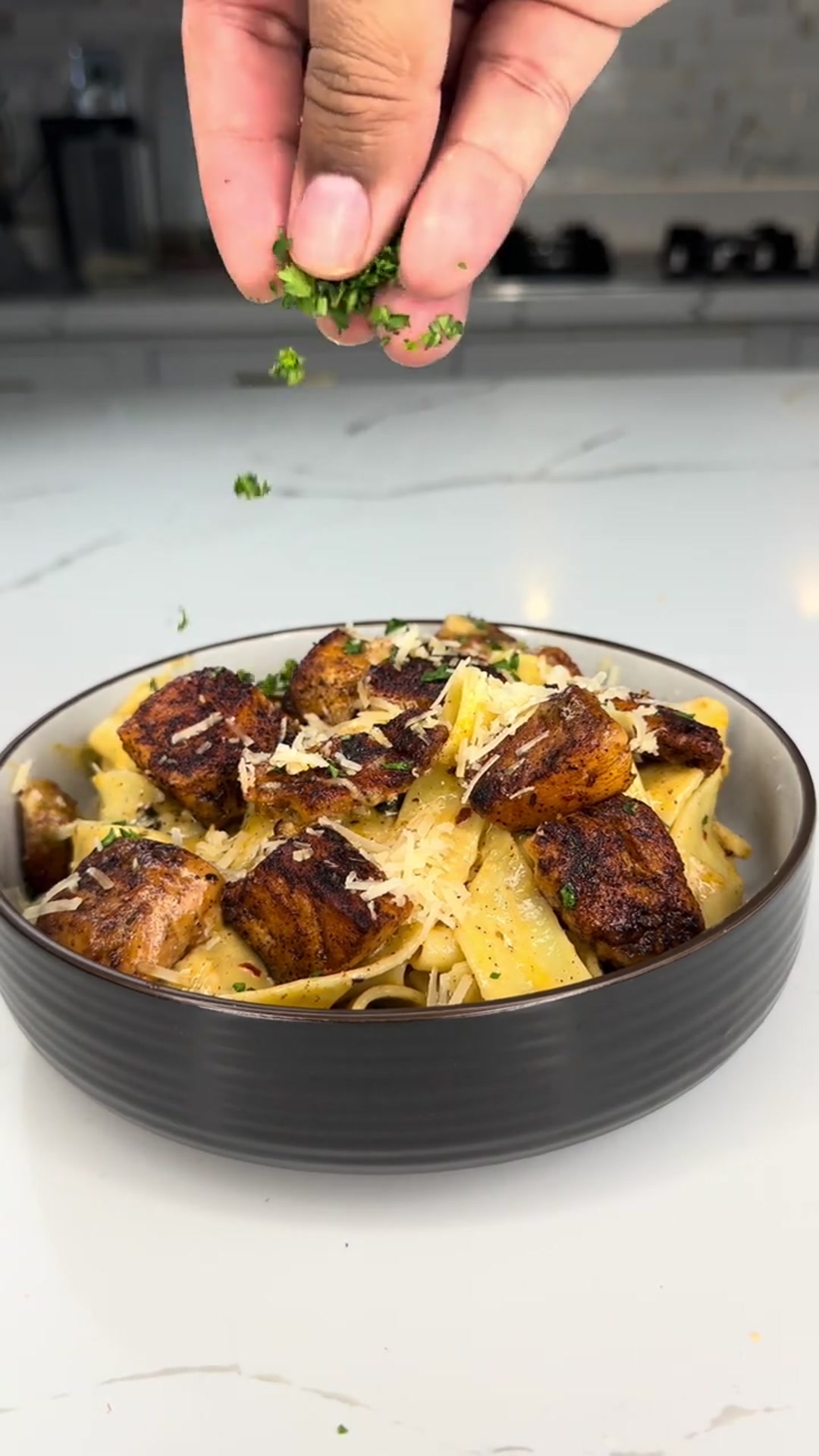 Video thumbnail for Blackened Salmon Pasta   Chef Alden B(720P 60FPS)