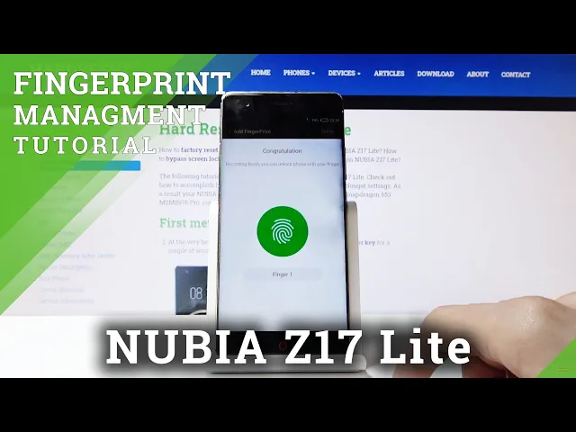 Video thumbnail for How to Add Fingerprint in NUBIA Z17 – Set Fingerprint Lock Screen