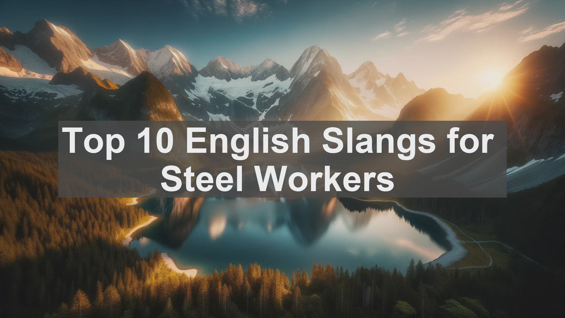 'Video thumbnail for Top 10 English Slangs for Steel Workers'