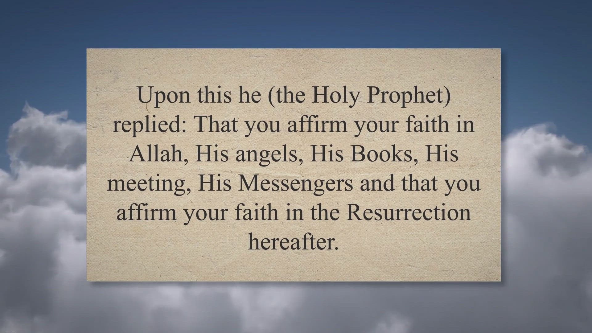 Video thumbnail for What is Al-Iman (Faith)? Explaining Its Characteristics