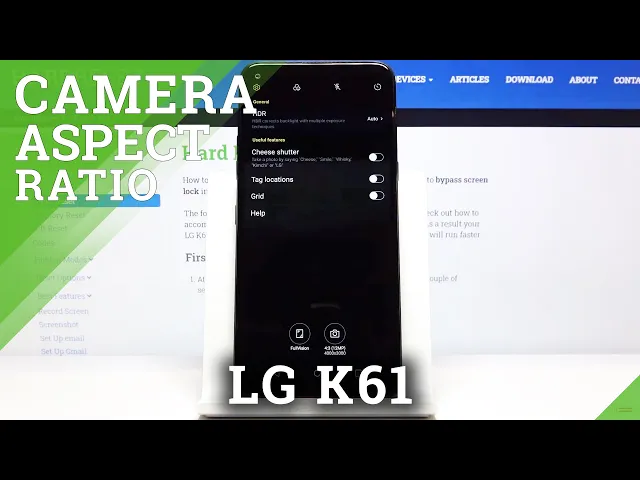 Video thumbnail for How to Change Aspect Ratio in LG K61 – Camera Settings