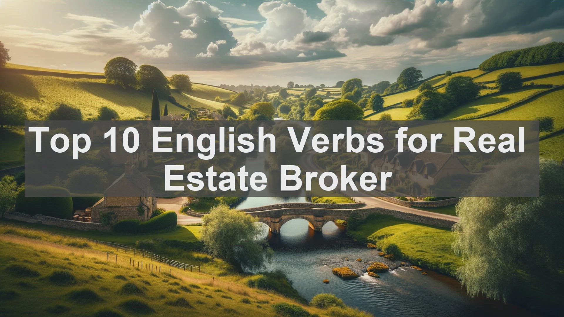'Video thumbnail for Top 10 English Verbs for Real Estate Broker'