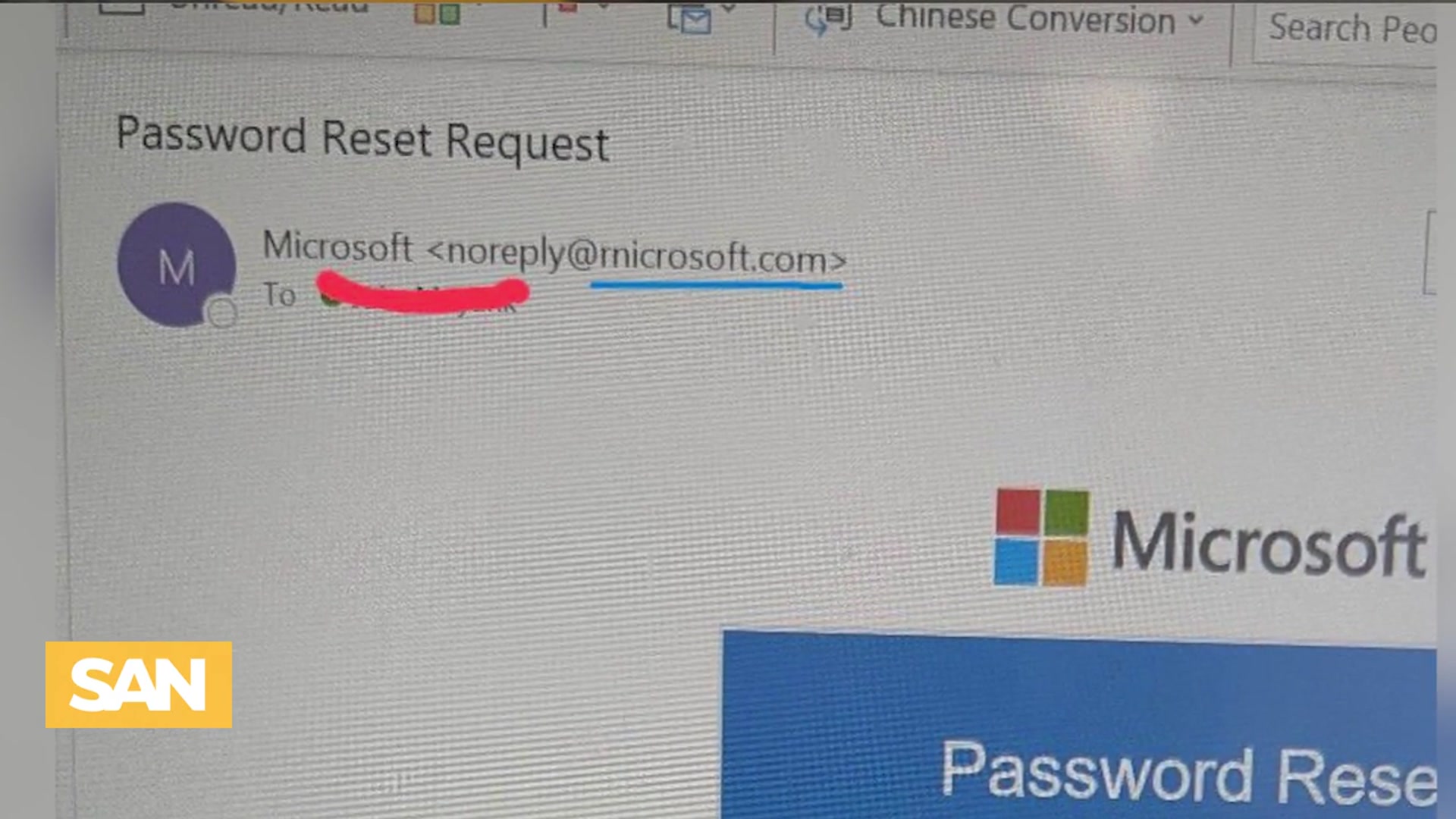 'Video thumbnail for Decade-old fake Microsoft domain resurfaces in 'typosquatting' scam'