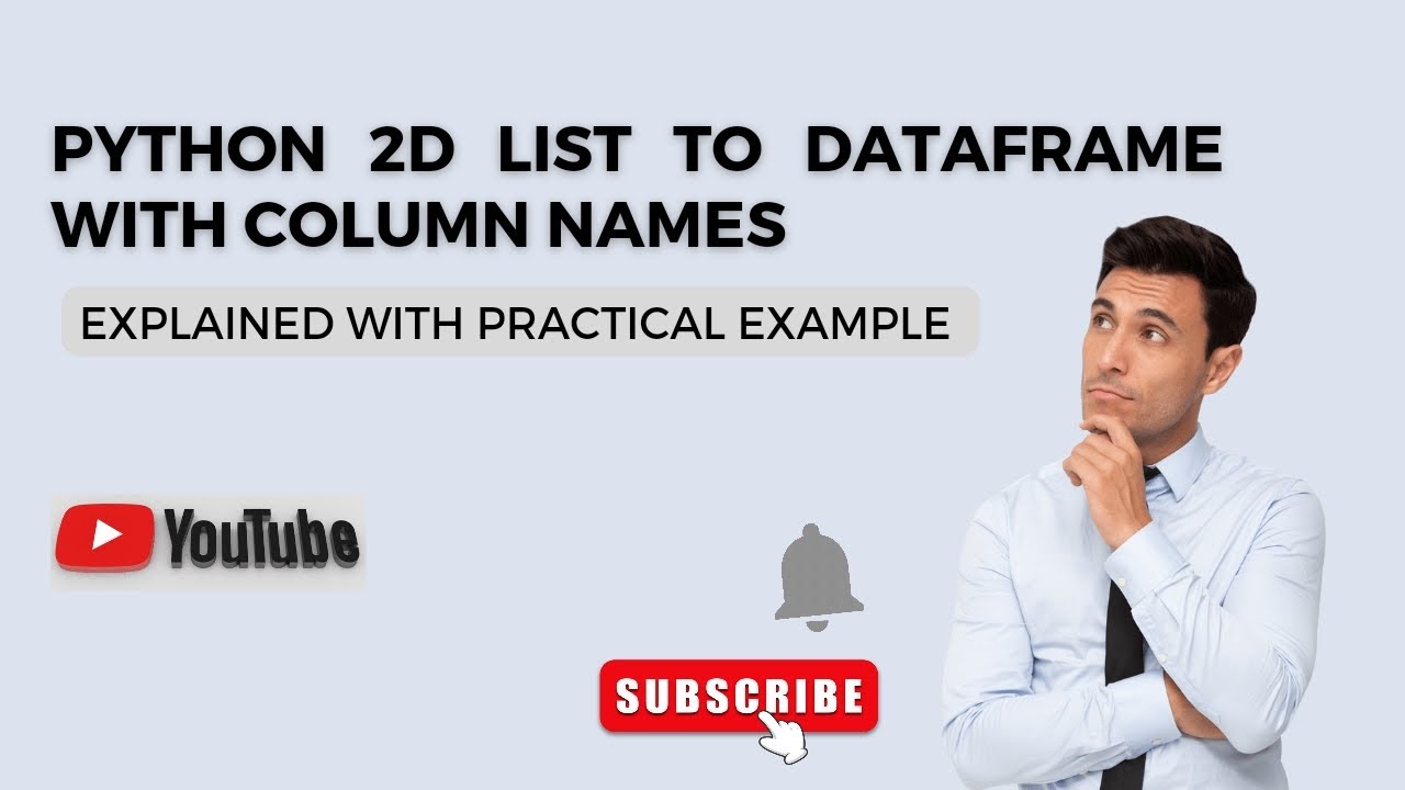 'Video thumbnail for How to Convert Python 2D List to Dataframe with Column Names | Python Tutorial'