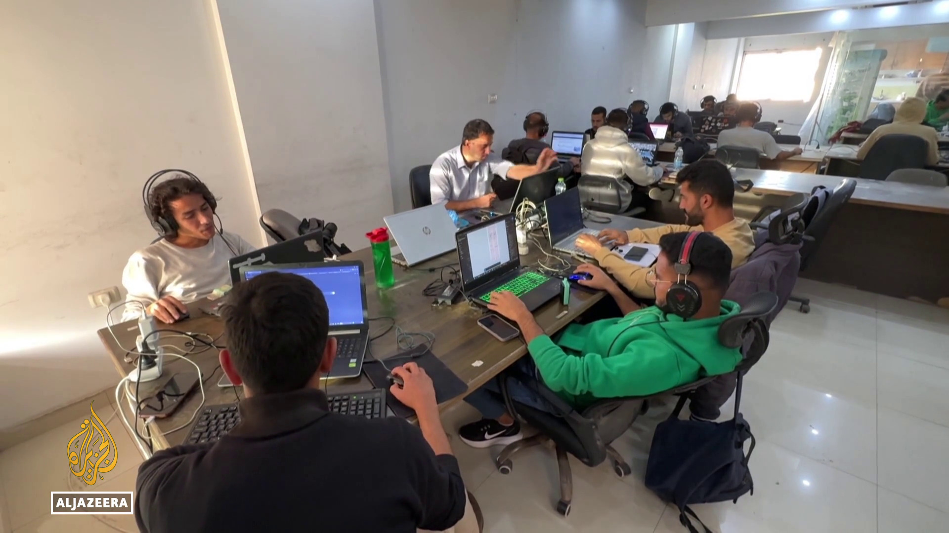 Video thumbnail for Gaza digital lifeline: Tech survivors struggling to work