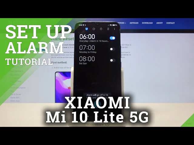 Video thumbnail for How to Set Up Alarm Clock in Xiaomi Mi 10 Lite 5G - Manage and Set Alarms