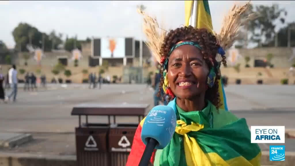 Video thumbnail for Ethiopian PM Abiy Ahmed's party holds final rally before polls
