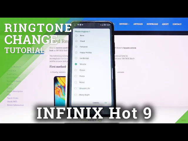 Video thumbnail for How to Change Ringtone in INFINIX Hot 9 – Open Ringtone List