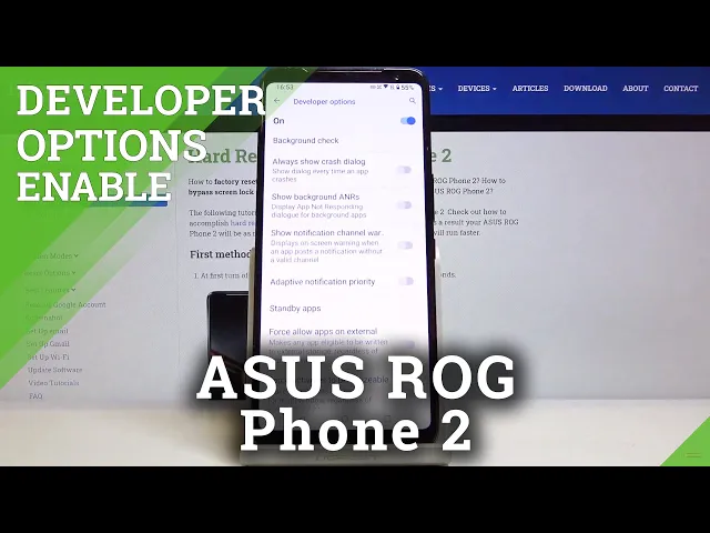 Video thumbnail for How to Activate Developer Options in ASUS ROG Phone 2 – Developer Features