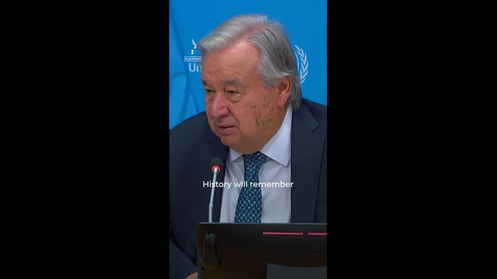 'Video thumbnail for Al Jazeera challenges UN chief over Gaza Genocide'