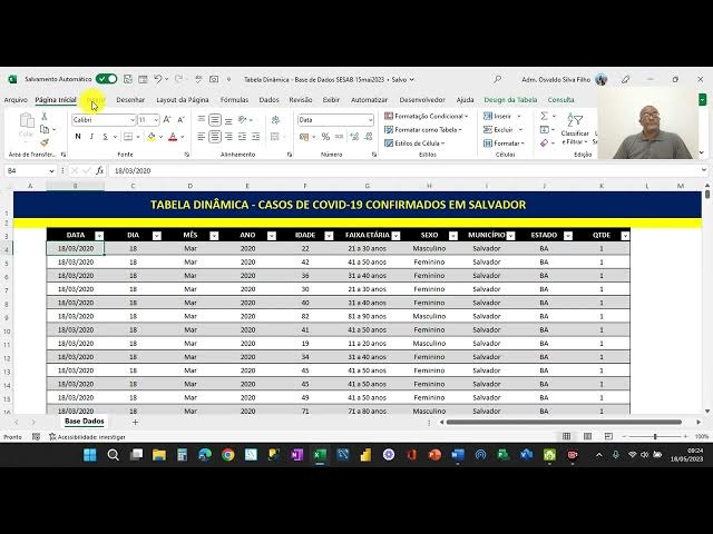 Video thumbnail for Tabela Dinâmica - Conhecendo Campos da Tabela Dinâmica e Escolhas de Gráficos