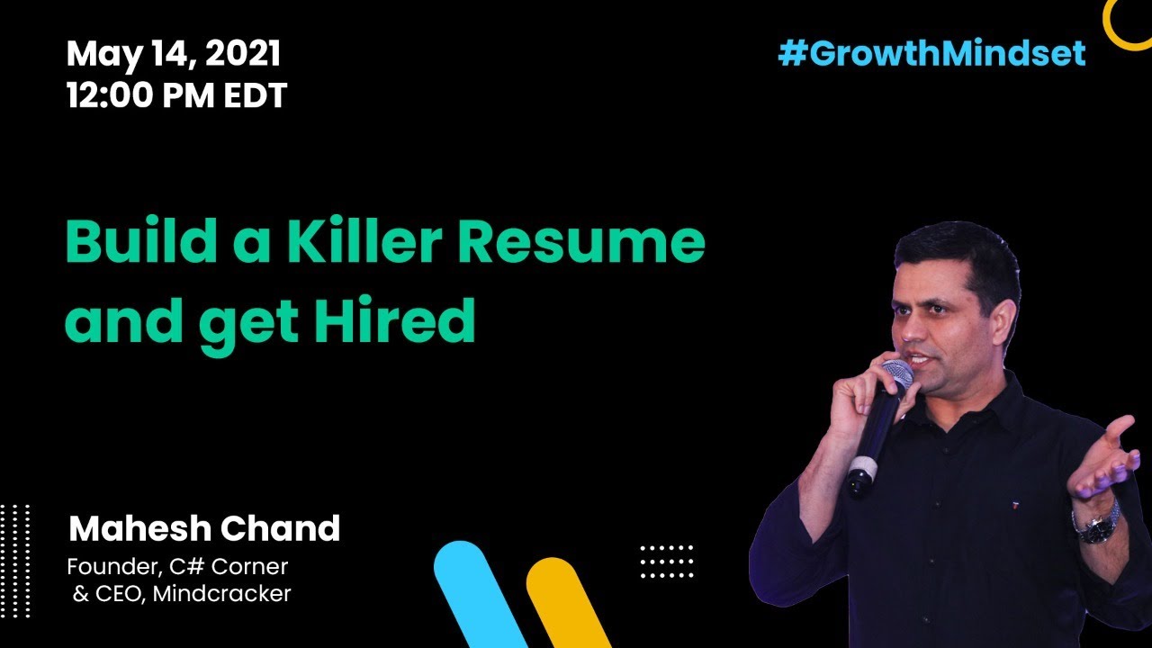 'Video thumbnail for Build a Killer Resume and get Hired - Growth Mindset Show'