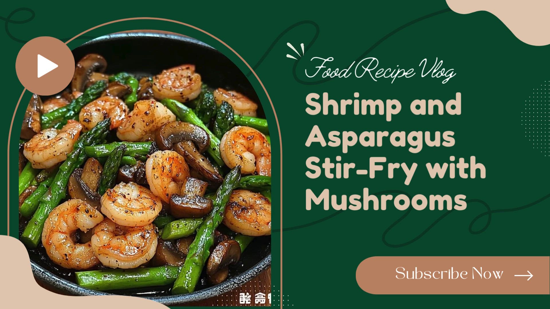 Video thumbnail for Shrimp and Asparagus Stir-Fry with Mushrooms