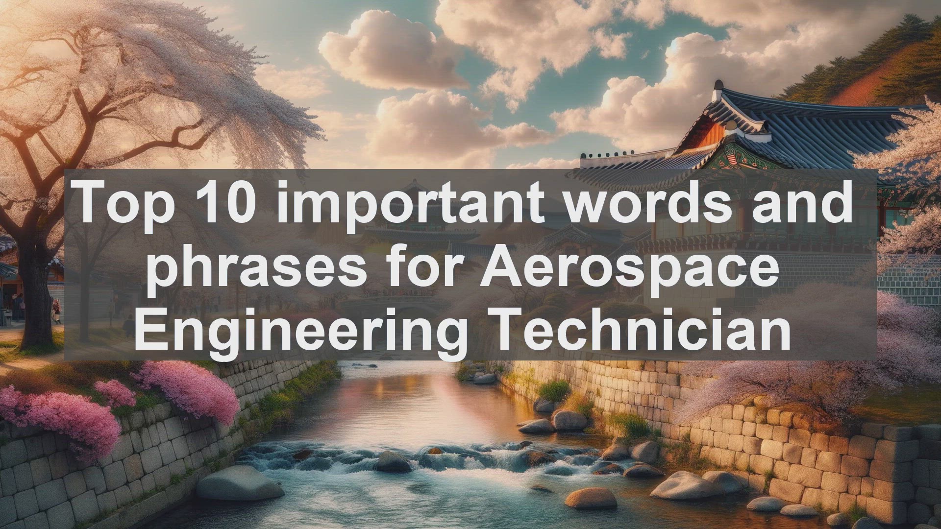 'Video thumbnail for Top 10 important words and phrases for Aerospace Engineering Technician'