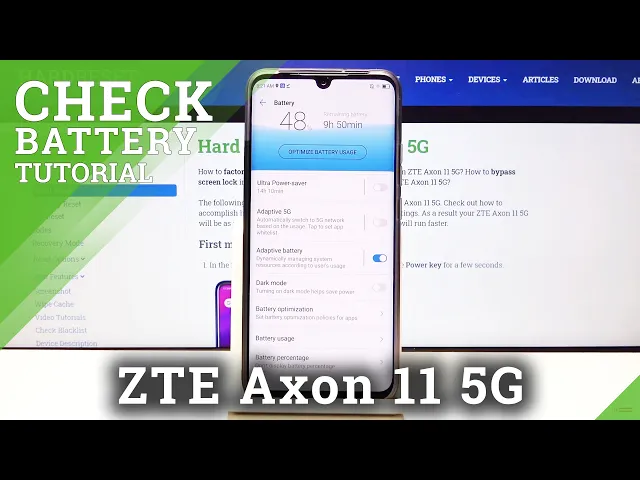 Video thumbnail for How to Enable Battery Percentage in ZTE Axon 11 5G – Battery Level