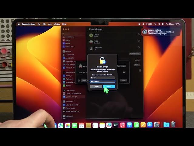 Video thumbnail for How To Change User Account Type To Admin On Macbook Air M2 2023