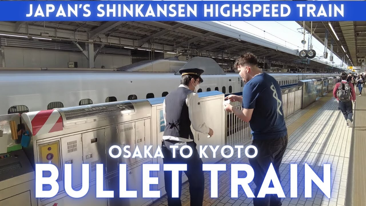 Video thumbnail for Osaka to Kyoto Japan on Shinkansen Bullet Train