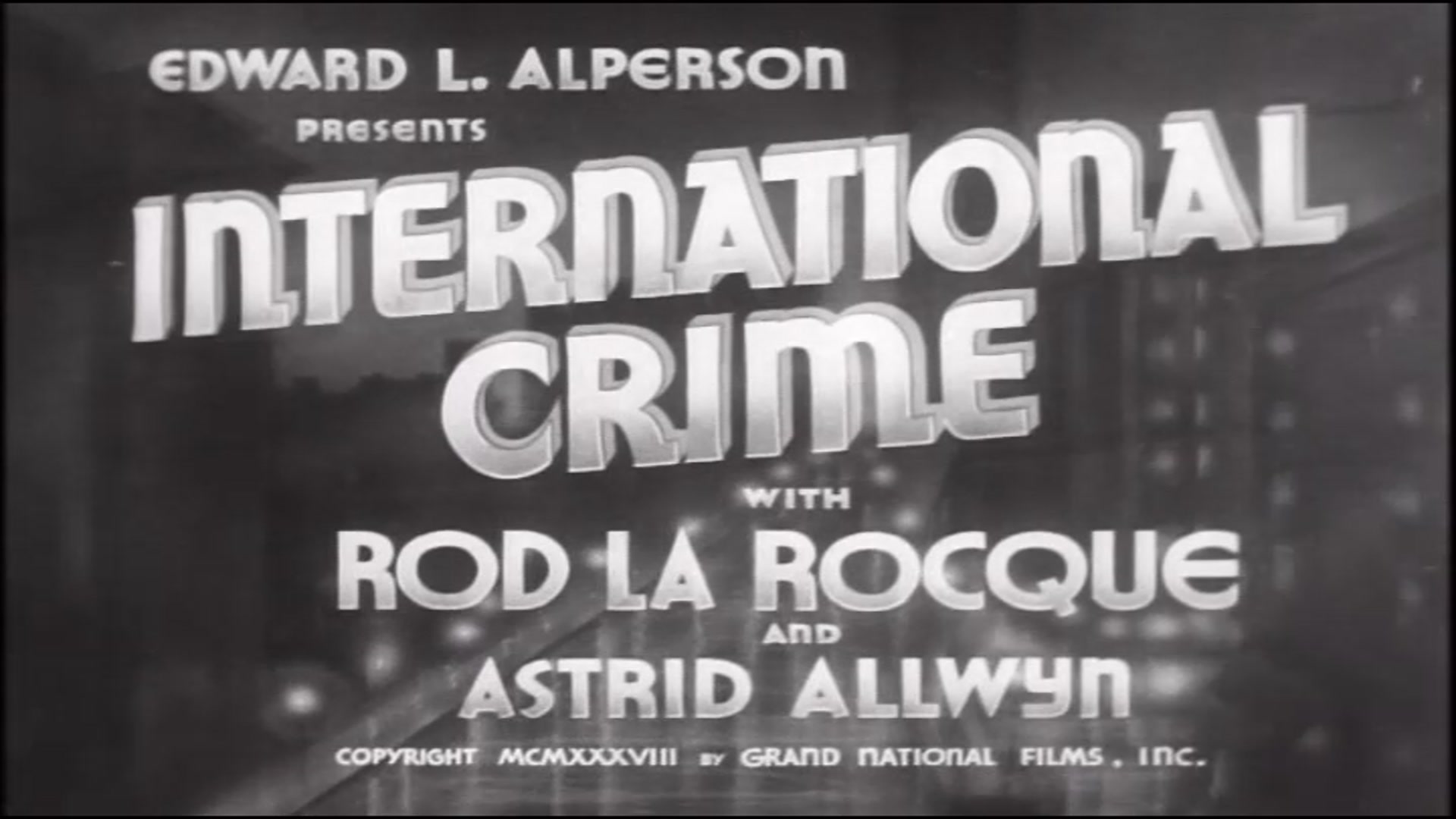 Video thumbnail for International Crime (1937)