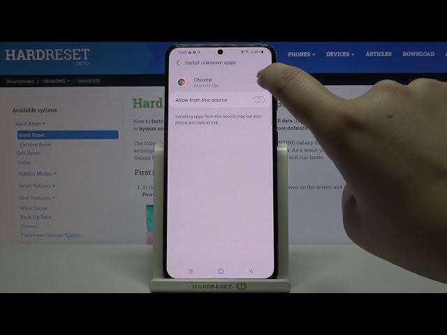 Video thumbnail for How to Enable Unknown Sources on SAMSUNG Galaxy S21 – Install and Download Apps From Unknown Sources