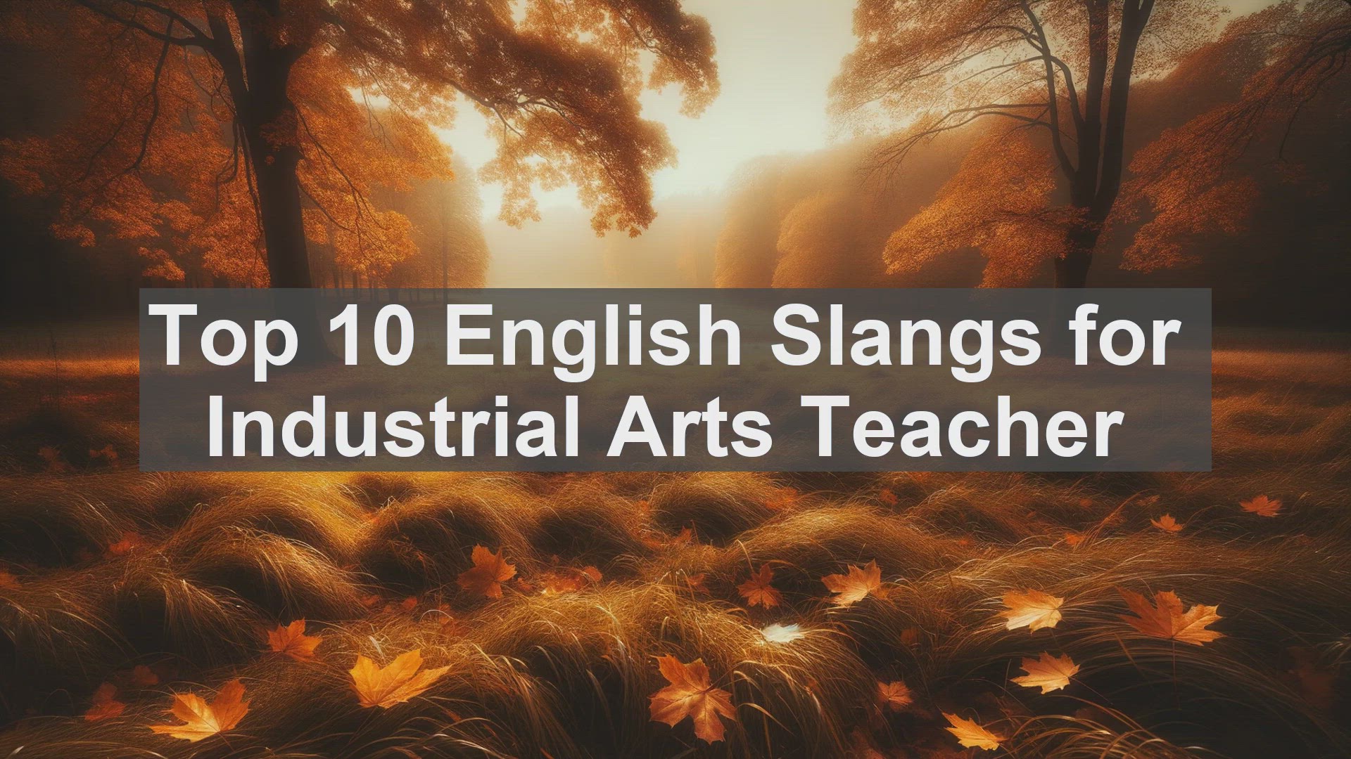 'Video thumbnail for Top 10 English Slangs for Industrial Arts Teacher'