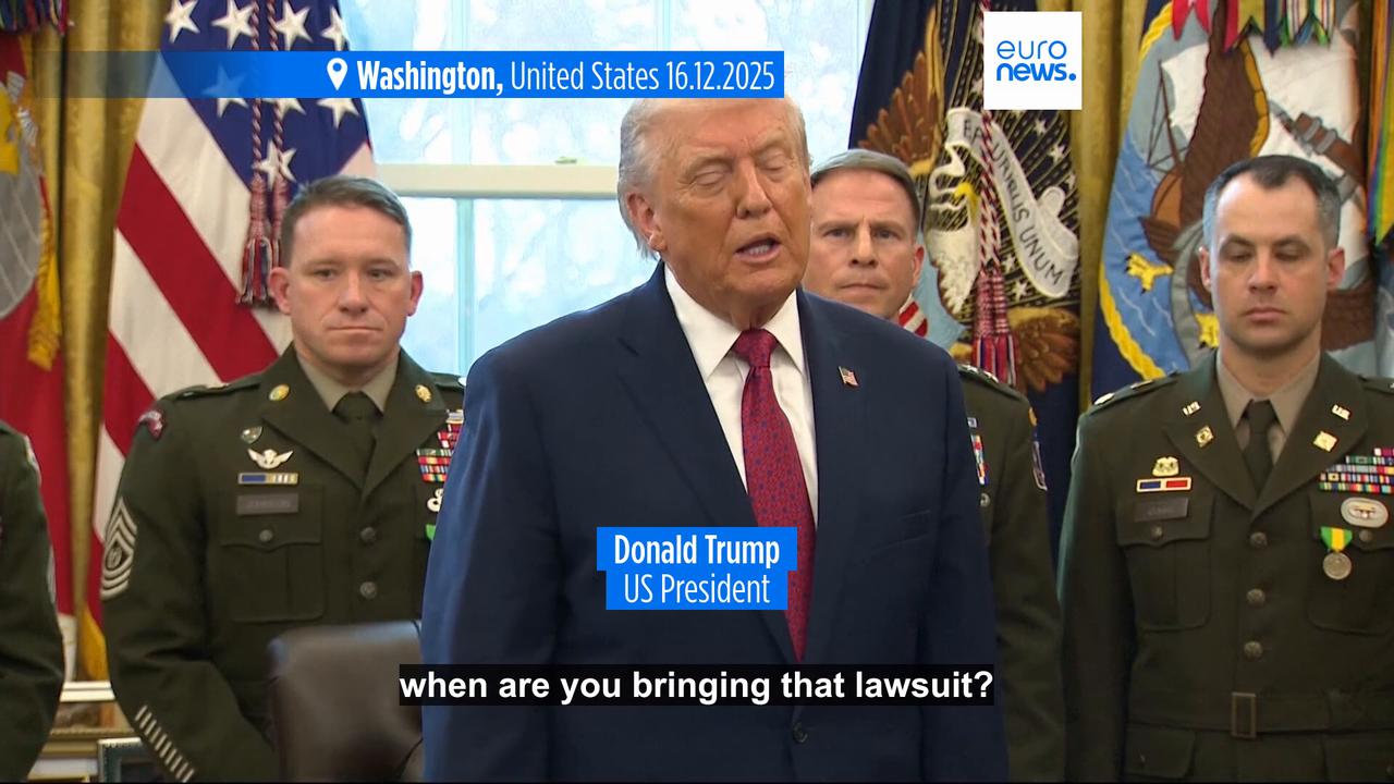 Video thumbnail for Trump sues BBC for $10 billion in defamation lawsuit over edited documentary