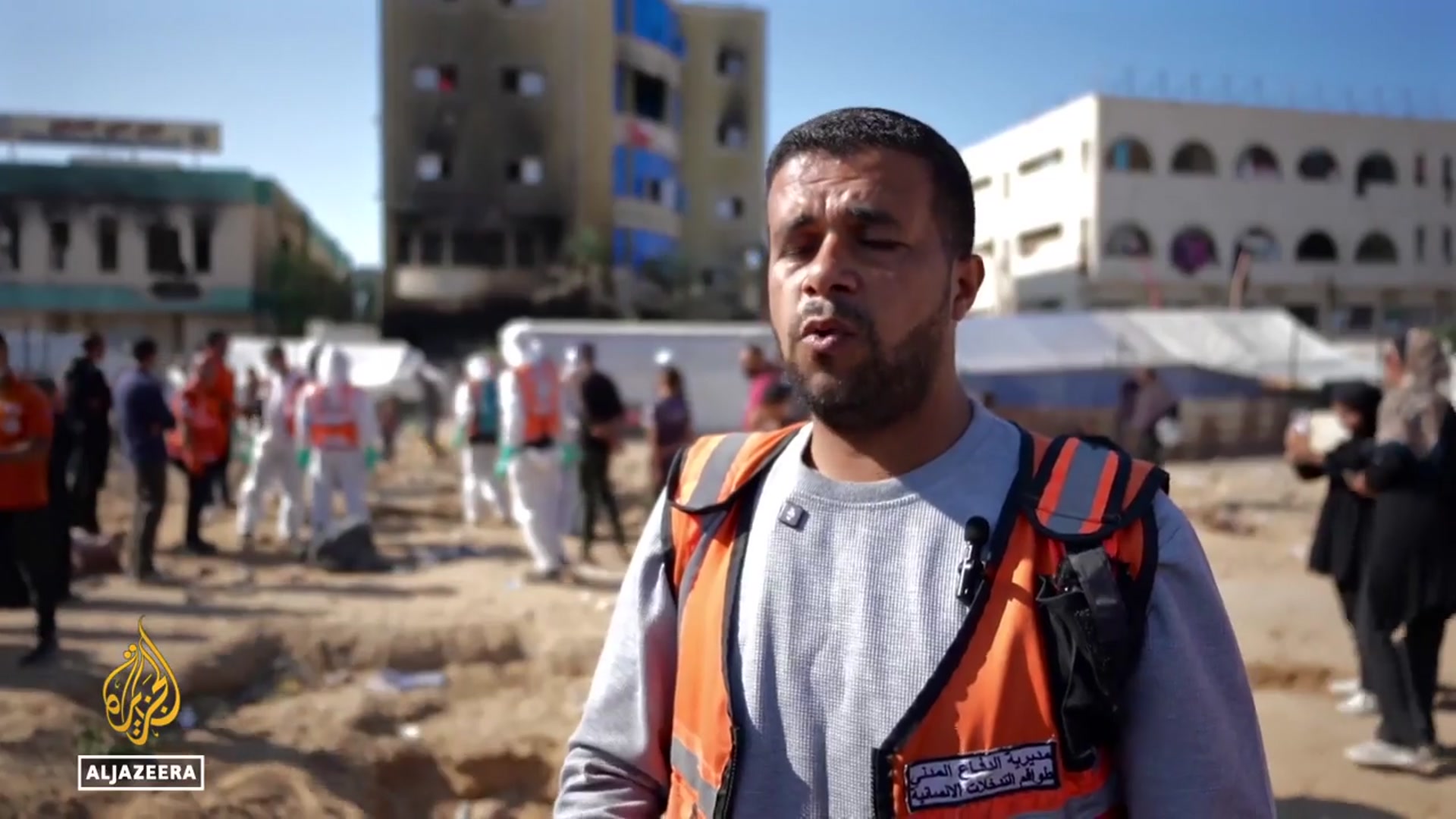 'Video thumbnail for Recovering remains in Gaza: Thousands of bodies buried under rubble'