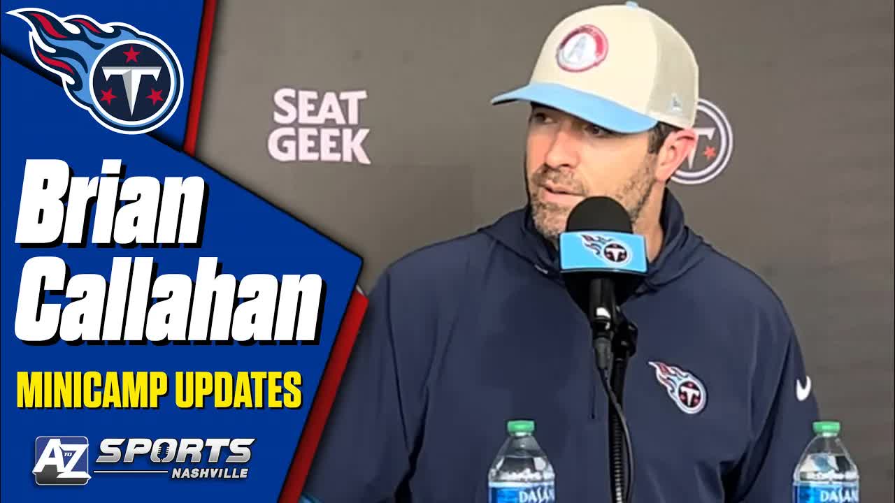 Video thumbnail for Titans HC Brian Callahan: T'Vondre Sweat update, Treylon Burks on special teams, and more