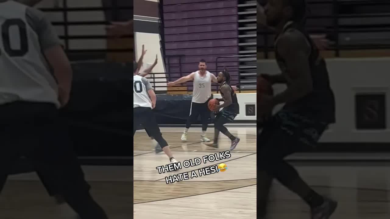 Video thumbnail for Amazing Basketball Hesitation Move! Old Guys React