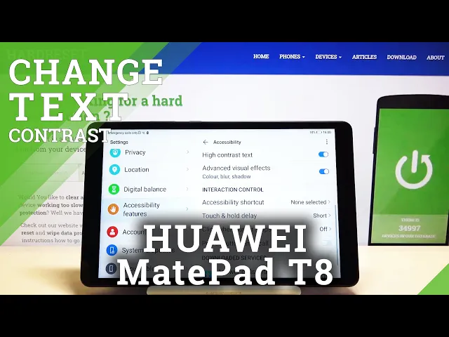Video thumbnail for How to Activate High Contrast Text in HUAWEI MatePad T8 – Change Text Brightness