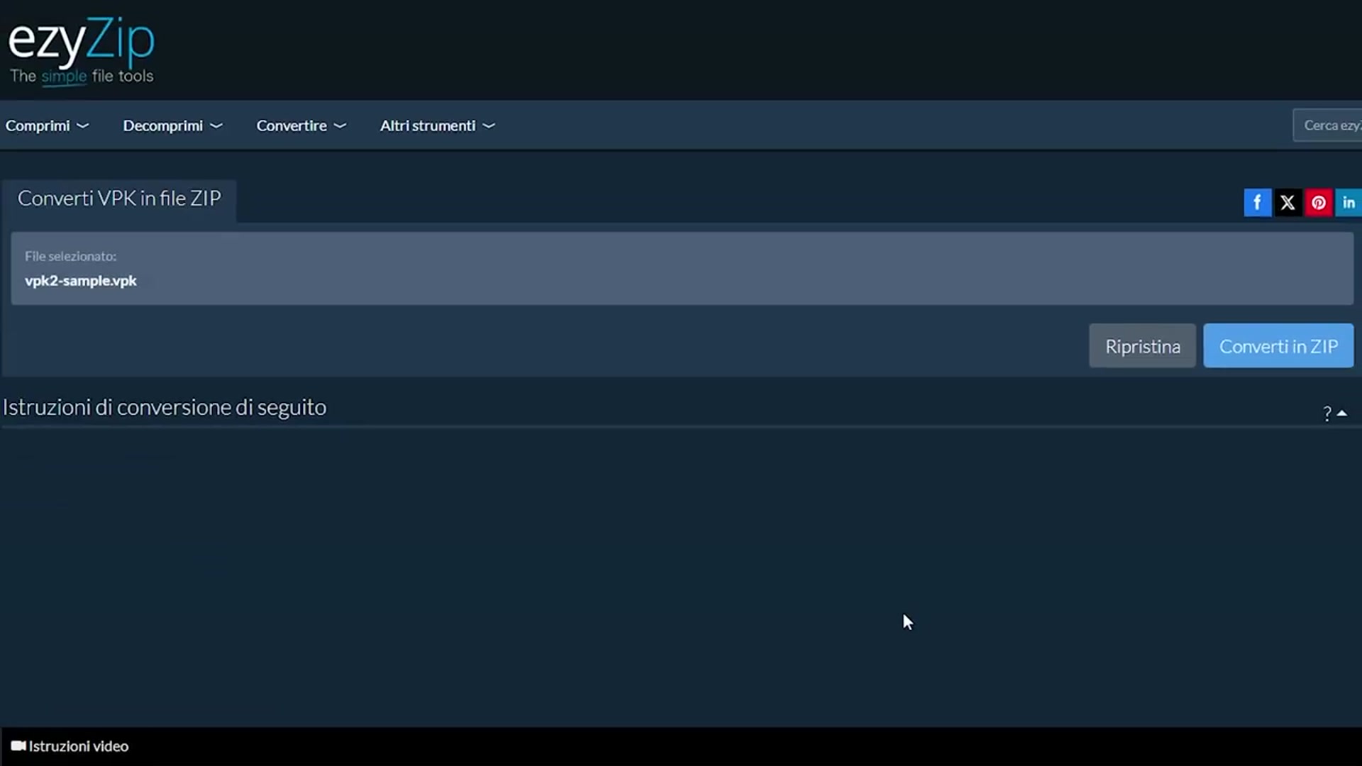 Video thumbnail for 📦 Come Convertire VPK in ZIP Online Gratuitamente | Senza Installazione di Software
