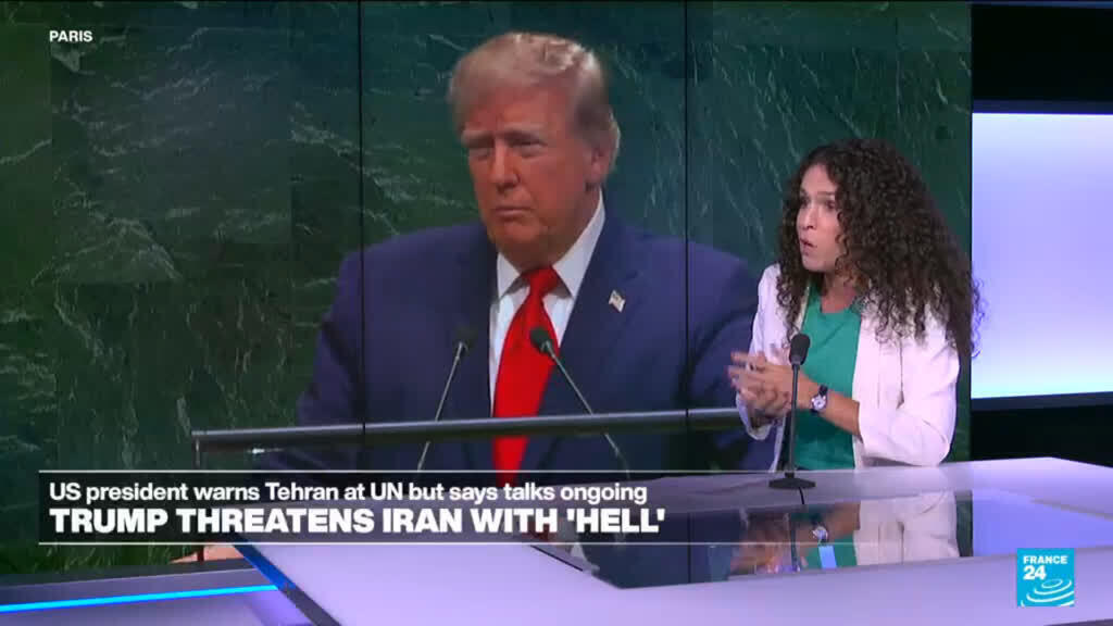Video thumbnail for US President warns Tehran at UN but says talks ongoing